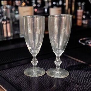 Libbey Georgian Clear Whiskey Sour Glasses, Set of 2, Vintage Stemware Drinkware